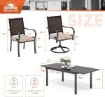 9-Piece Wicker Patio Dining Set for 8