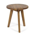 Gino Outdoor Acacia Wood Side Table