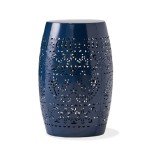 Ruby Outdoor Dark Blue Iron Side Table 12