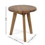 Gino Outdoor Acacia Wood Side Table