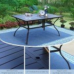 7-Piece Metal Patio Dining Set with Swivel Chairs