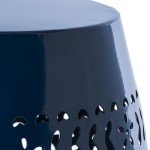Ruby Outdoor Dark Blue Iron Side Table 12
