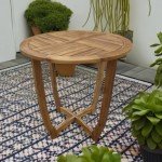 Teak Finish Round Accent Table by Christopher Knight