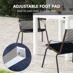 Expandable Patio Dining Table for 4-6, White