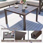 6-Piece Metal Outdoor Sectional Patio Set