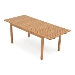 Extendable Acacia Dining Table for 6-8 People