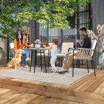 YITAHOME Set of 4 All-Weather Dining Chairs
