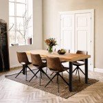 Flamaker Acacia Wood Dining Table for 6