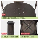 Bronze Patio Dining Set with 4 Stackable Chairs