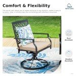 7-Piece Metal Patio Dining Set with Swivel Chairs