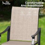 PHI VILLA Set of 4 Outdoor Dining Chairs