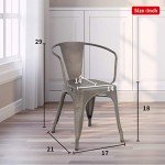 Set of 4 Stackable Metal Dining Chairs