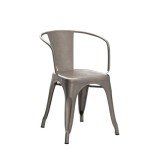 Set of 4 Stackable Metal Dining Chairs