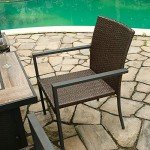 BALI OUTDOORS Stackable Wicker Patio Dining Chairs