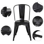 Yaheetech Set of 4 Stackable Patio Chairs