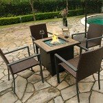 BALI OUTDOORS Stackable Wicker Patio Dining Chairs