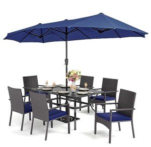 7-Piece Outdoor Dining Set with Umbrella