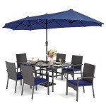 7-Piece Outdoor Dining Set with Umbrella
