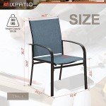 MIXPATIO Blue Patio Dining Chairs Set of 6