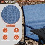 MIXPATIO Blue Patio Dining Chairs Set of 6