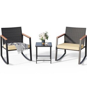 Gizoon 3-Piece Rocking Patio Bistro Set