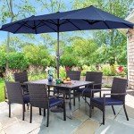 7-Piece Outdoor Dining Set with Umbrella