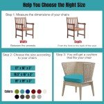 Set of 6 Thick Waterproof Outdoor Chair Cushions