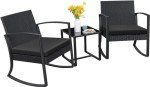 Homall 3-Piece Outdoor Bistro Set with Cushions