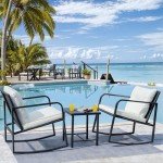 Flamaker 3-Piece Wicker Rocking Chair Set