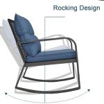 3-Piece Outdoor Rocking Chair Bistro Set