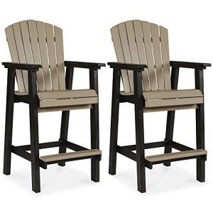 Fairen Trail 30" Outdoor Barstools - Black & Brown