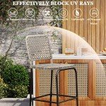 Sundale Outdoor Wicker Bar Stool Set of 4