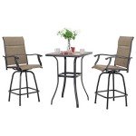 Sophia & William Outdoor Bar Table and Chairs Set