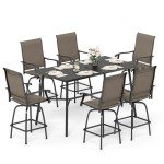 Sophia & William Outdoor Bar Set with Swivel Chairs