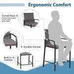 Stylish Wicker Bar Stools Set for Outdoors