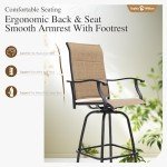 Sophia & William Outdoor Bar Table and Chairs Set