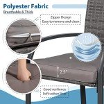 Stylish Wicker Bar Stools Set for Outdoors