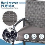 Stylish Wicker Bar Stools Set for Outdoors