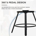 5-Piece Swivel Patio Bar Set with Fire Pit