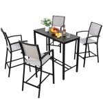 5-Piece Vongrasig Patio High Bar Set