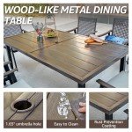 7-Piece Outdoor Patio Dining Set with Umbrella Hole