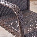 Brown Outdoor Bar Stools, Set of 2