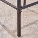 Brown Outdoor Bar Stools, Set of 2