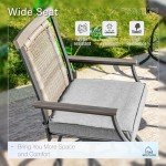 3-Piece Outdoor Bar Set with Swivel Chairs