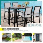 5-Piece Vongrasig Patio High Bar Set