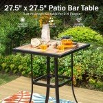 PHI VILLA Outdoor Bar Height Bistro Table