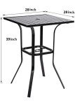 Patiomore Outdoor Bar Table with Umbrella Hole