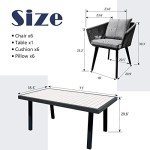 7-Piece All-Weather Patio Dining Set for 6