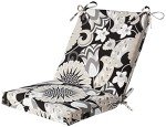 Floral Square Corner Chair Cushion with Ties