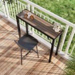 39” Outdoor Bar Table for Patio or Garden